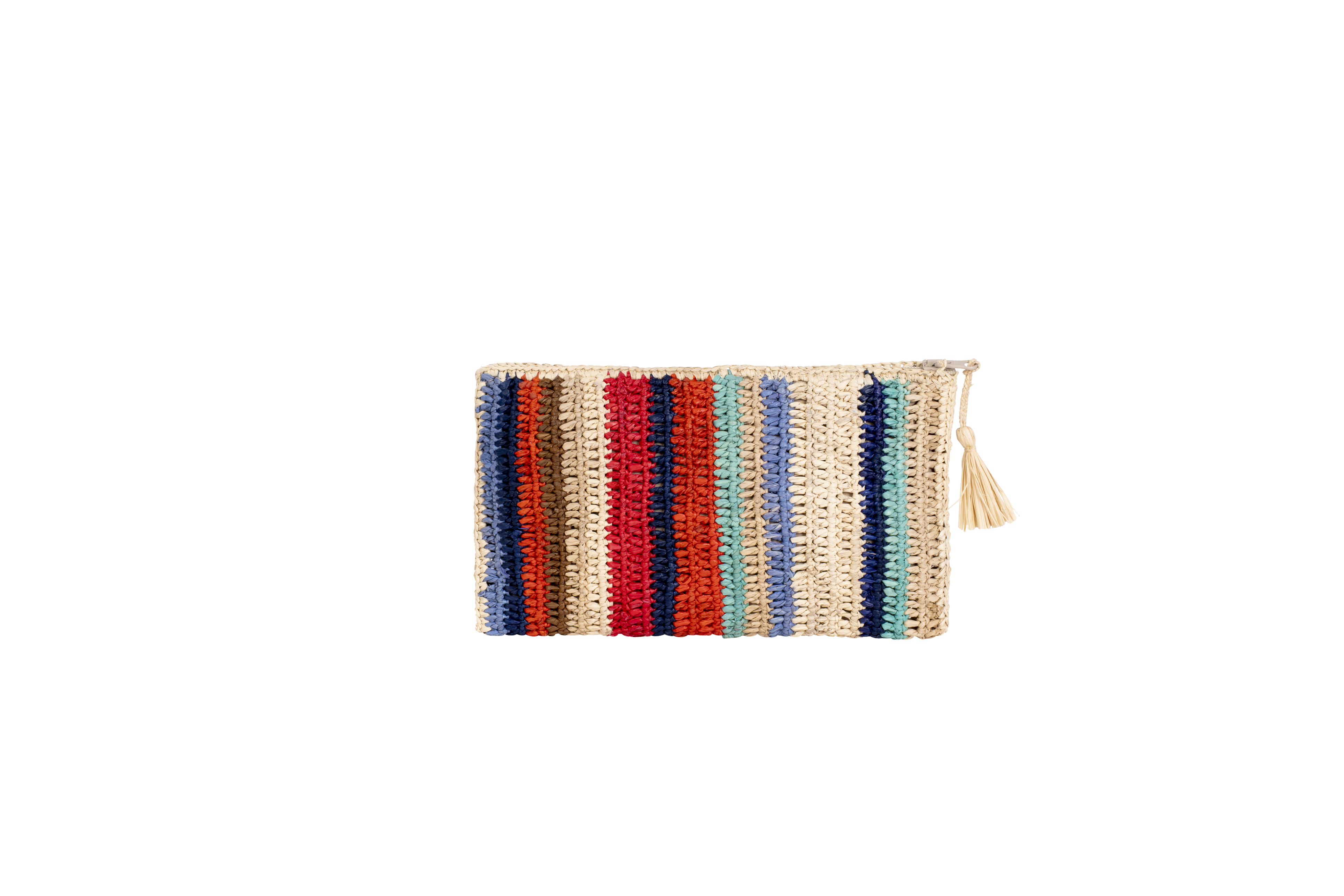 Elisoa Raffia Zip Pouch