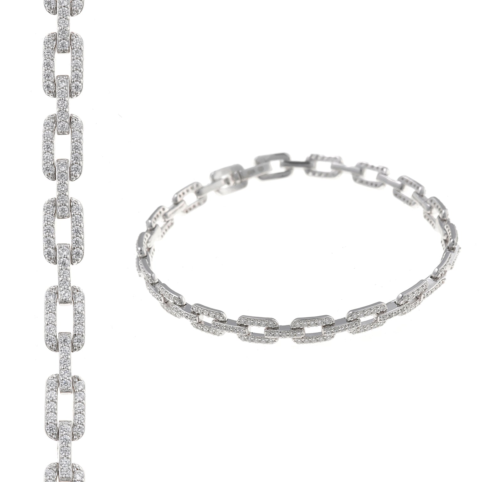 Rhodium Forzet Chain Bracelet