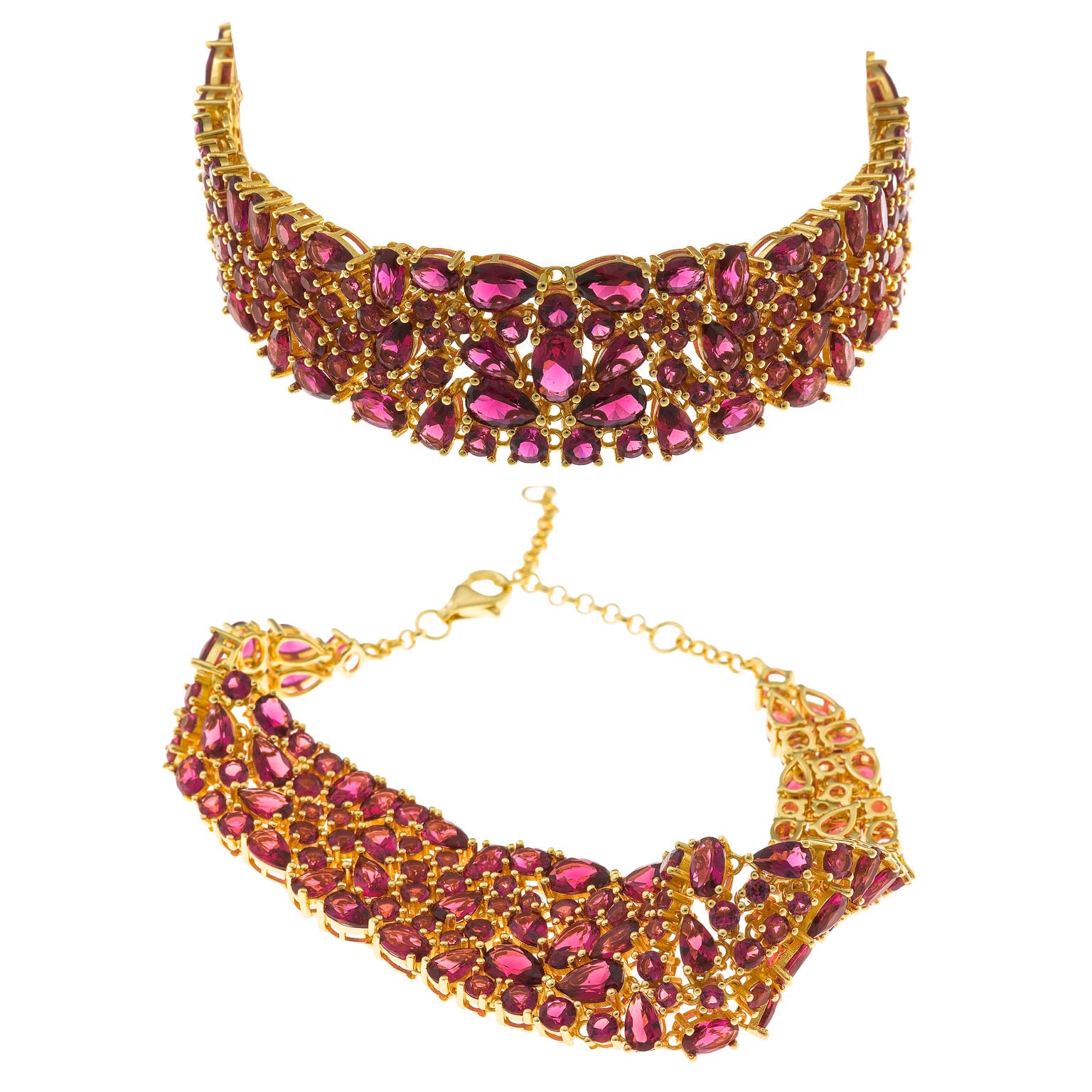 Ruby Red Waterfall Bracelet