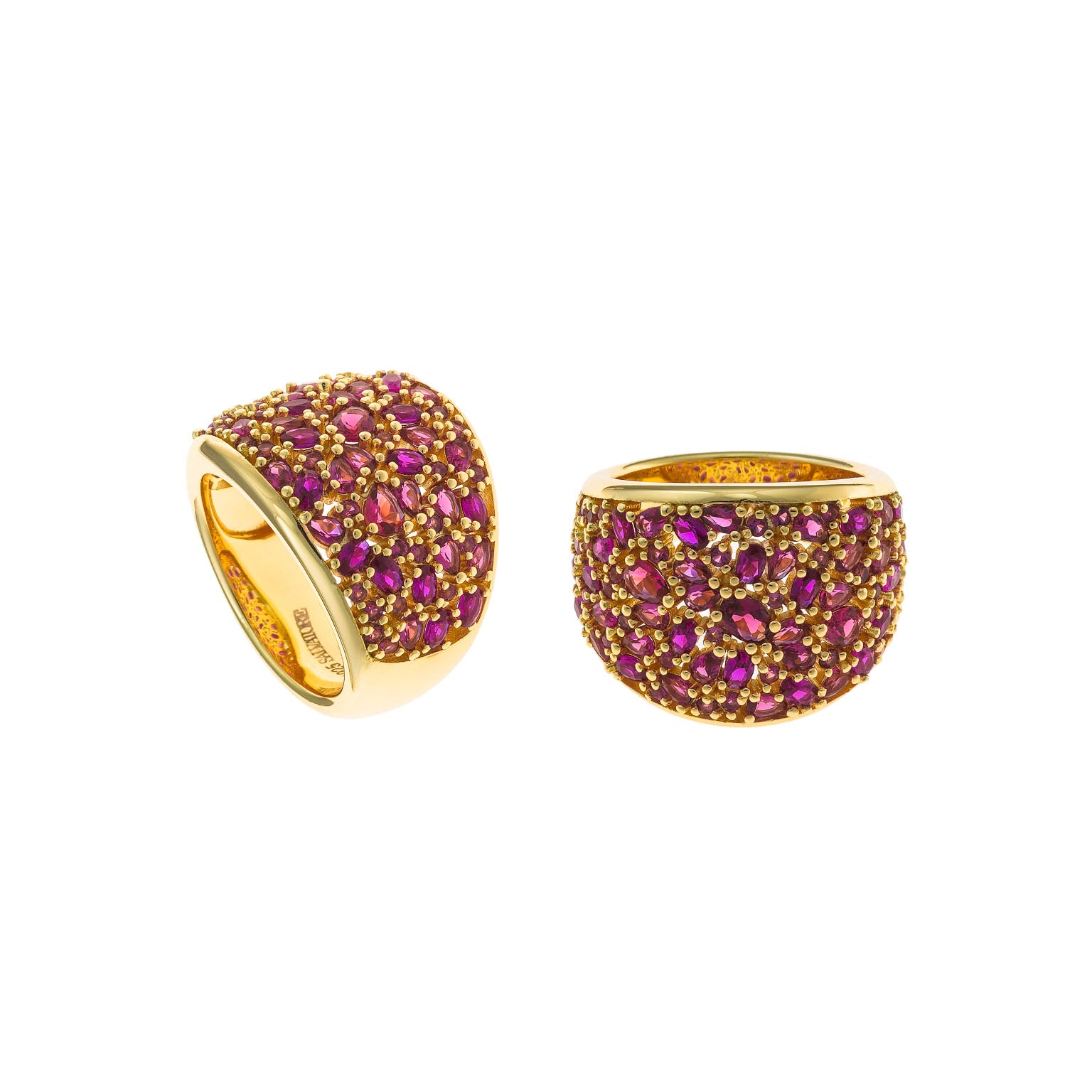 Ruby Red PavŽ Dome Ring