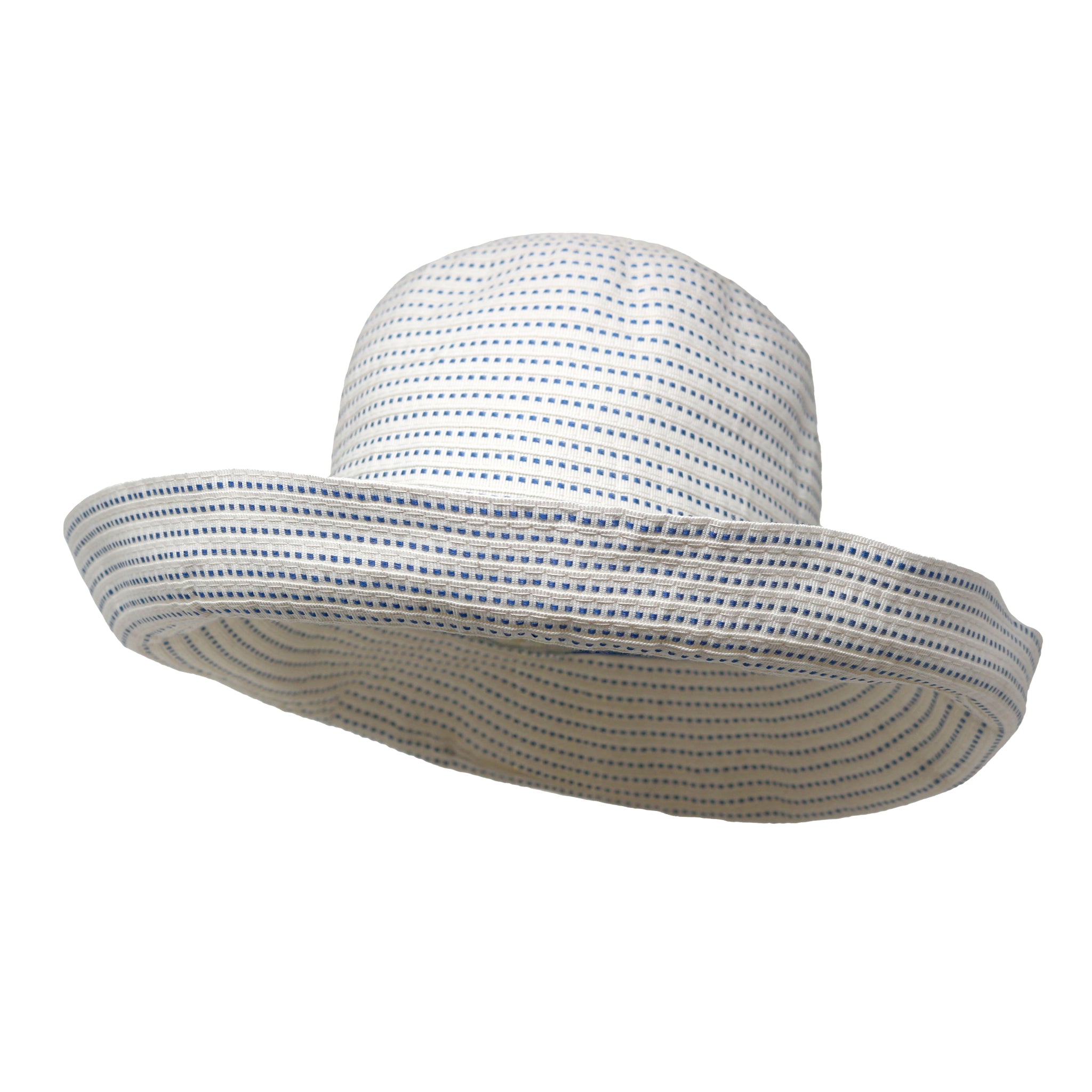 Striped Woven Bucket Hat – Natural/Stripes