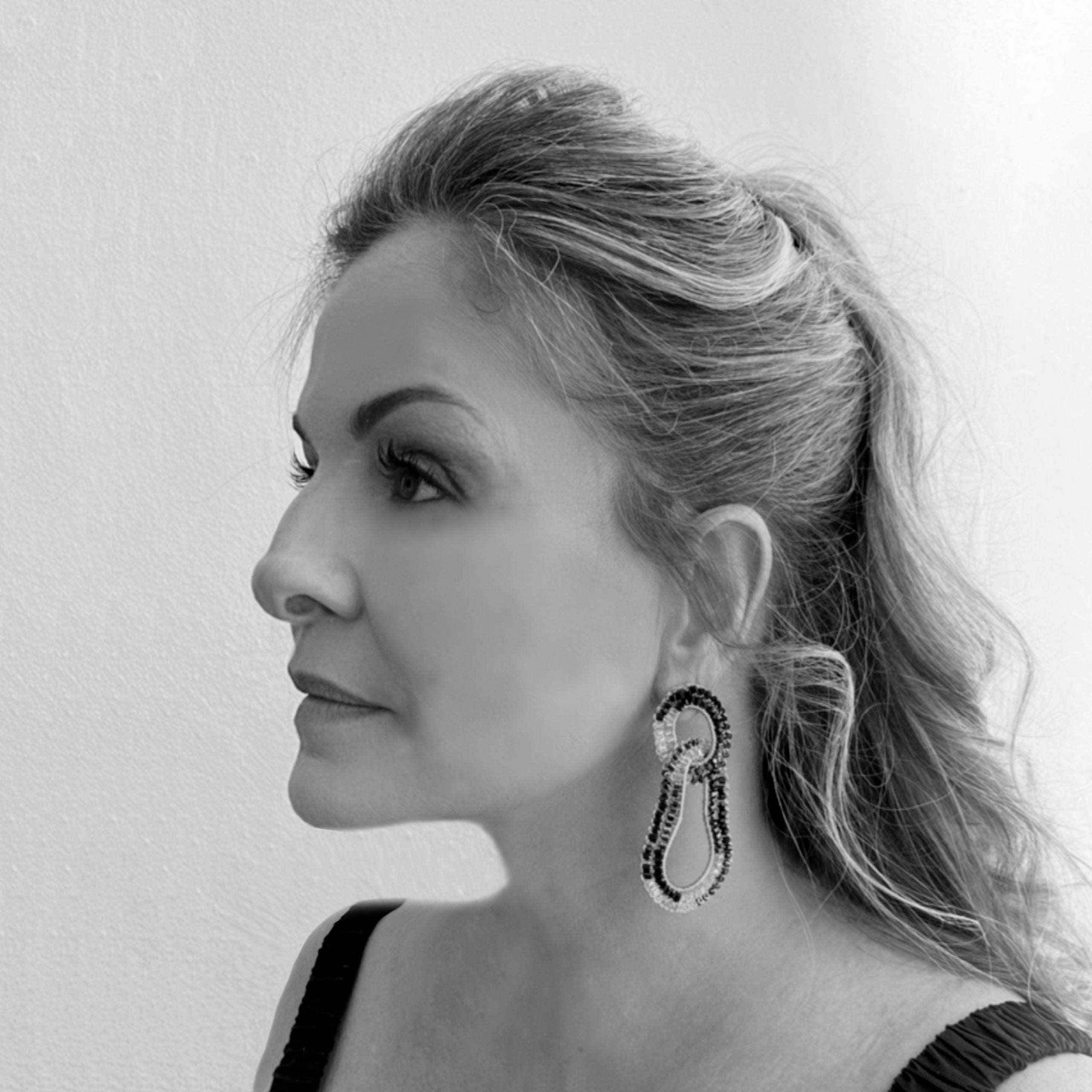 Royal Blue Mix Artemis Duo Handmade Crochet Earrings
