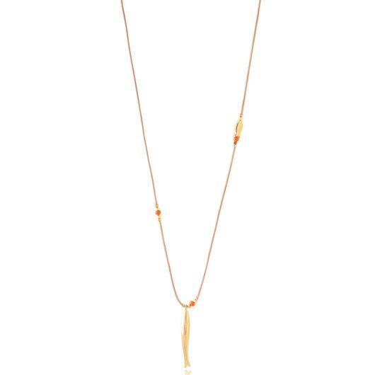Fish Charm Cord Necklace