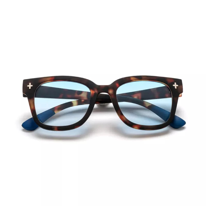 Giovanni - Classic Havana and blue (blue lenses)
