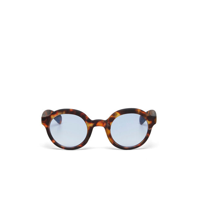 Lauro Round - Havana Blue Lens
