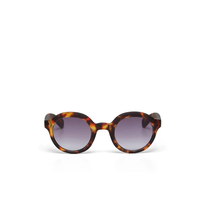 Lauro Round - Black Havana (Blue Gradient Lens)