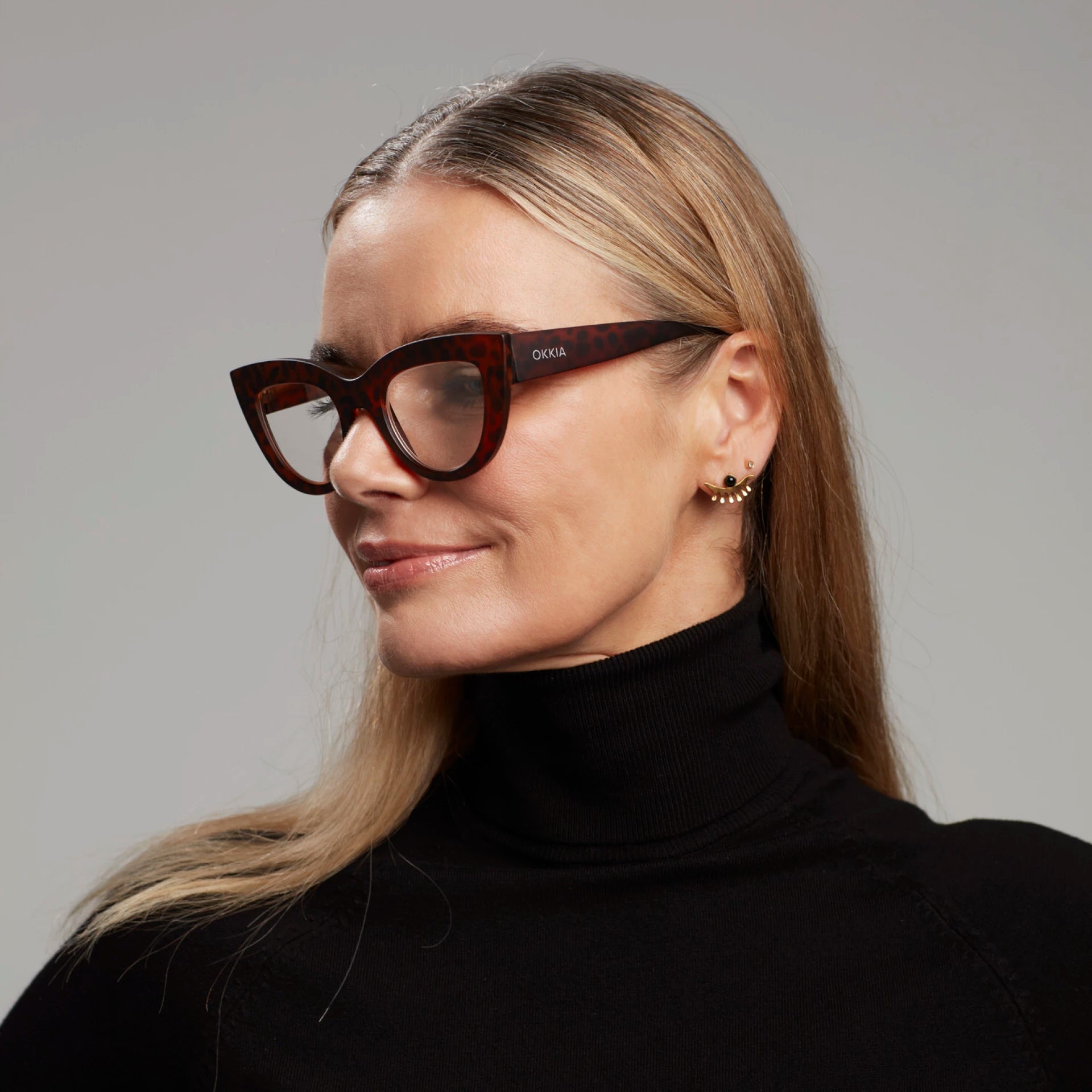 Claudia Reading Big Cat Eye - Classic Havana