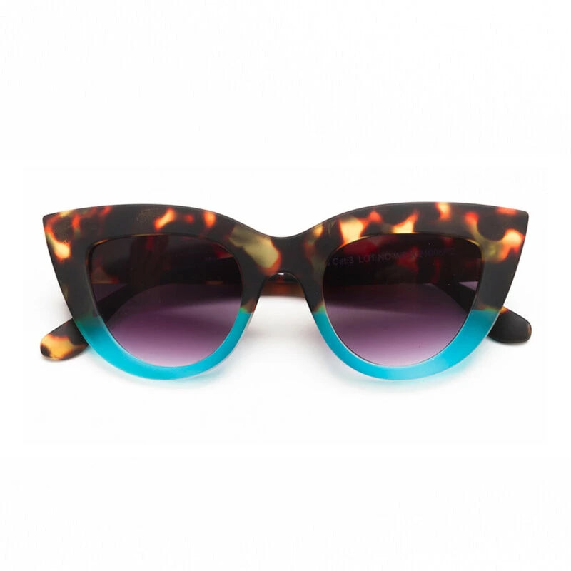 Claudia Big Cat Eye - Havana and blue