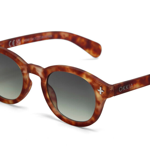 Milano - Sahara Havana Green Lenses