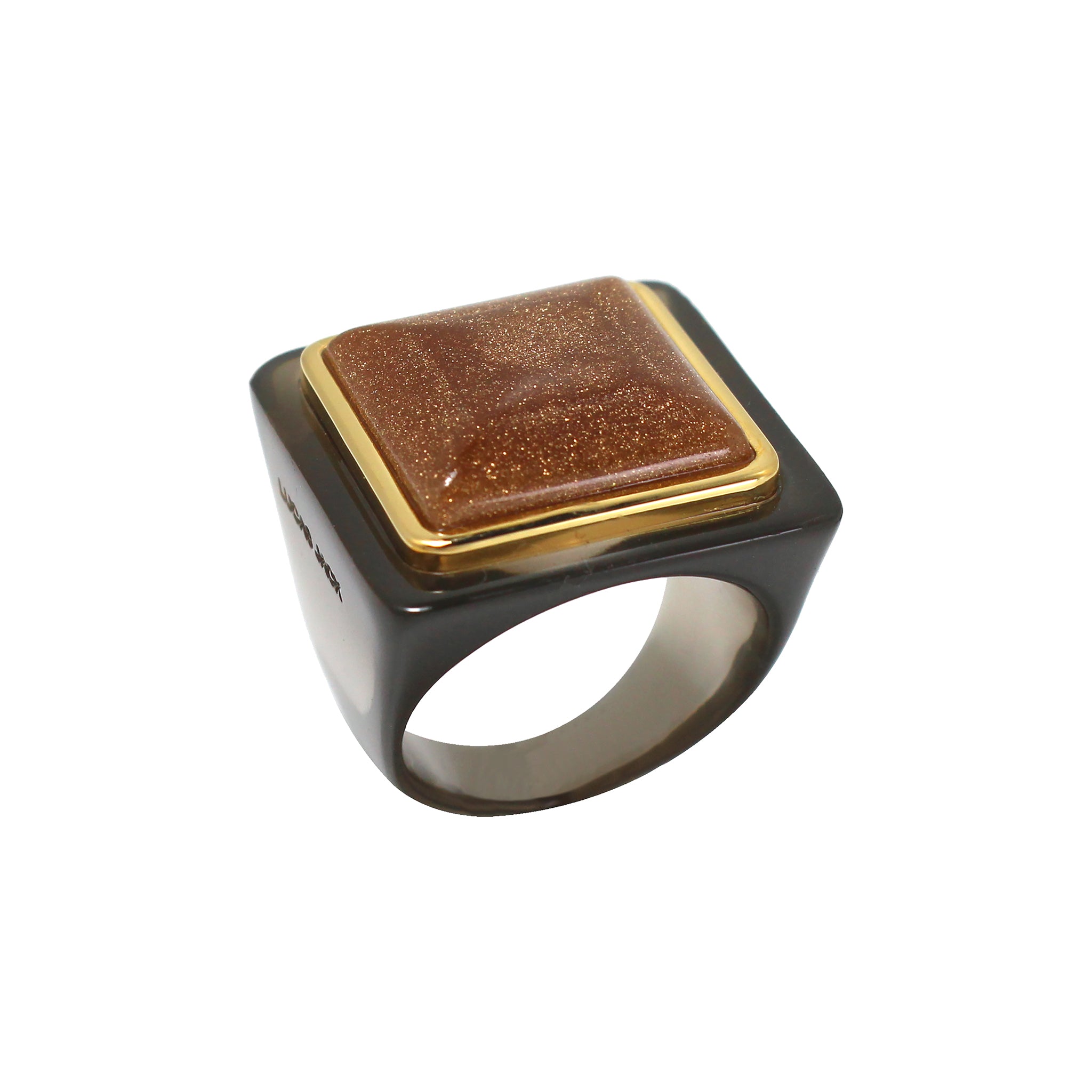 Tranquil Ring - Deep Smokey Gold Sandstone