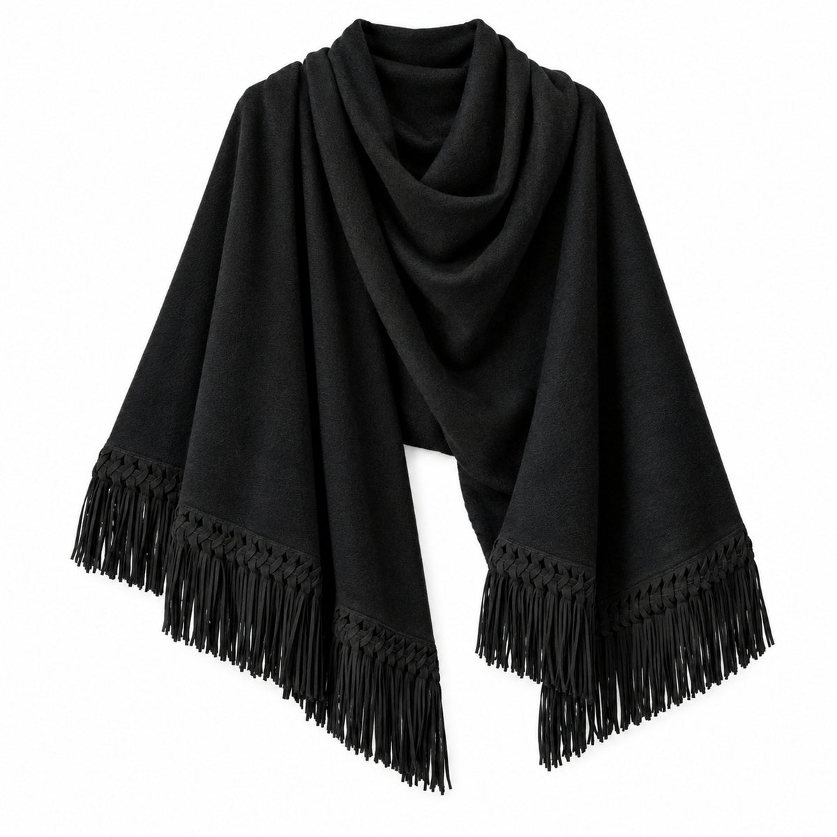 CashpIel Cashmere Merino Shawl 65 x 200 cm - Black