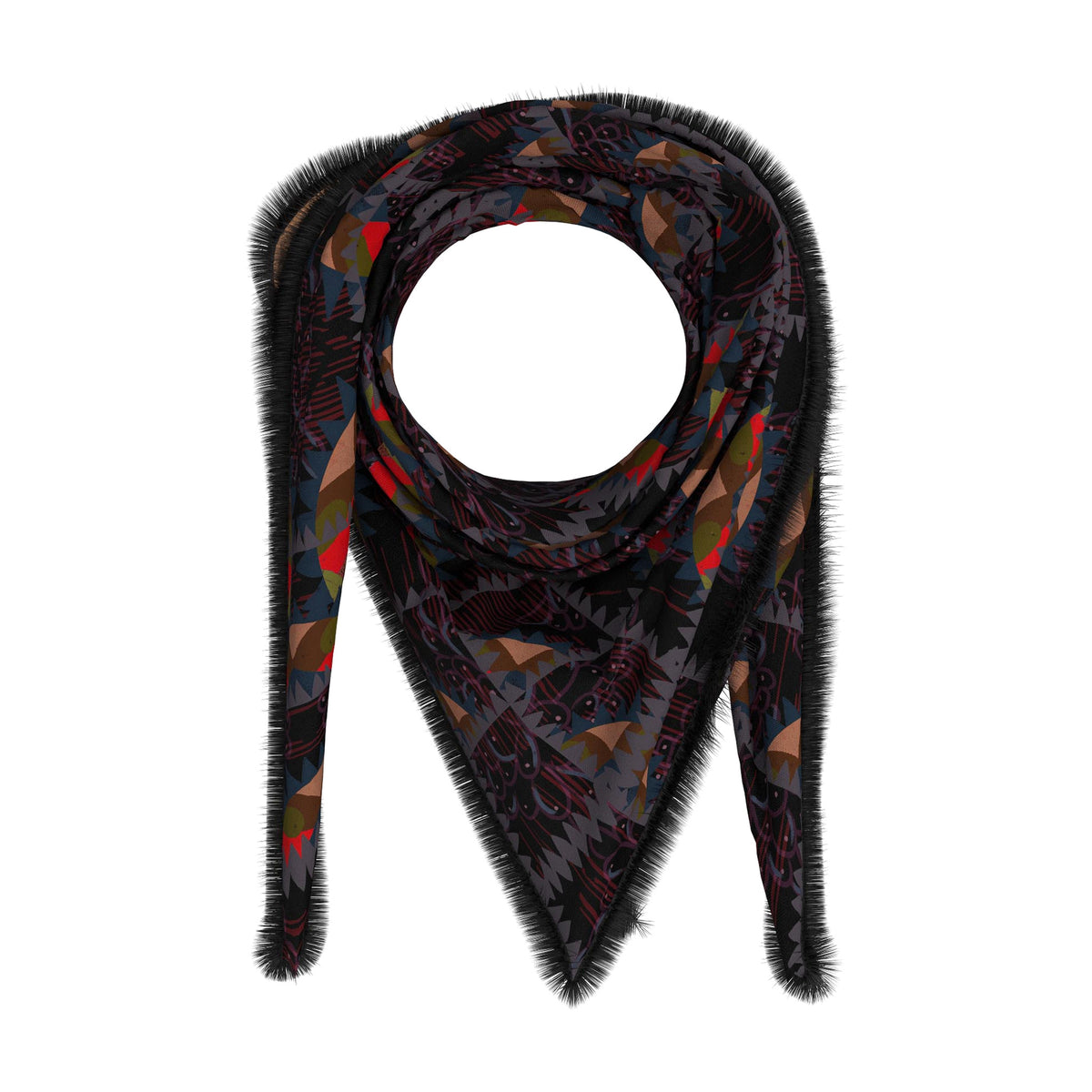 Grido Double Print Wool Bandana 68 x 68 cm