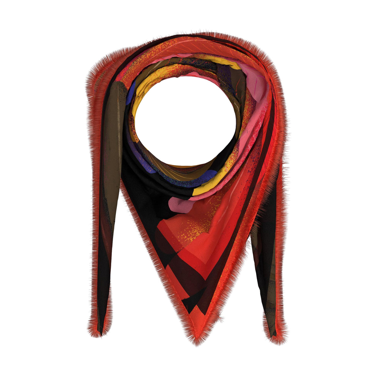 Grido Double Print Wool Scarf 68 x 68 cm