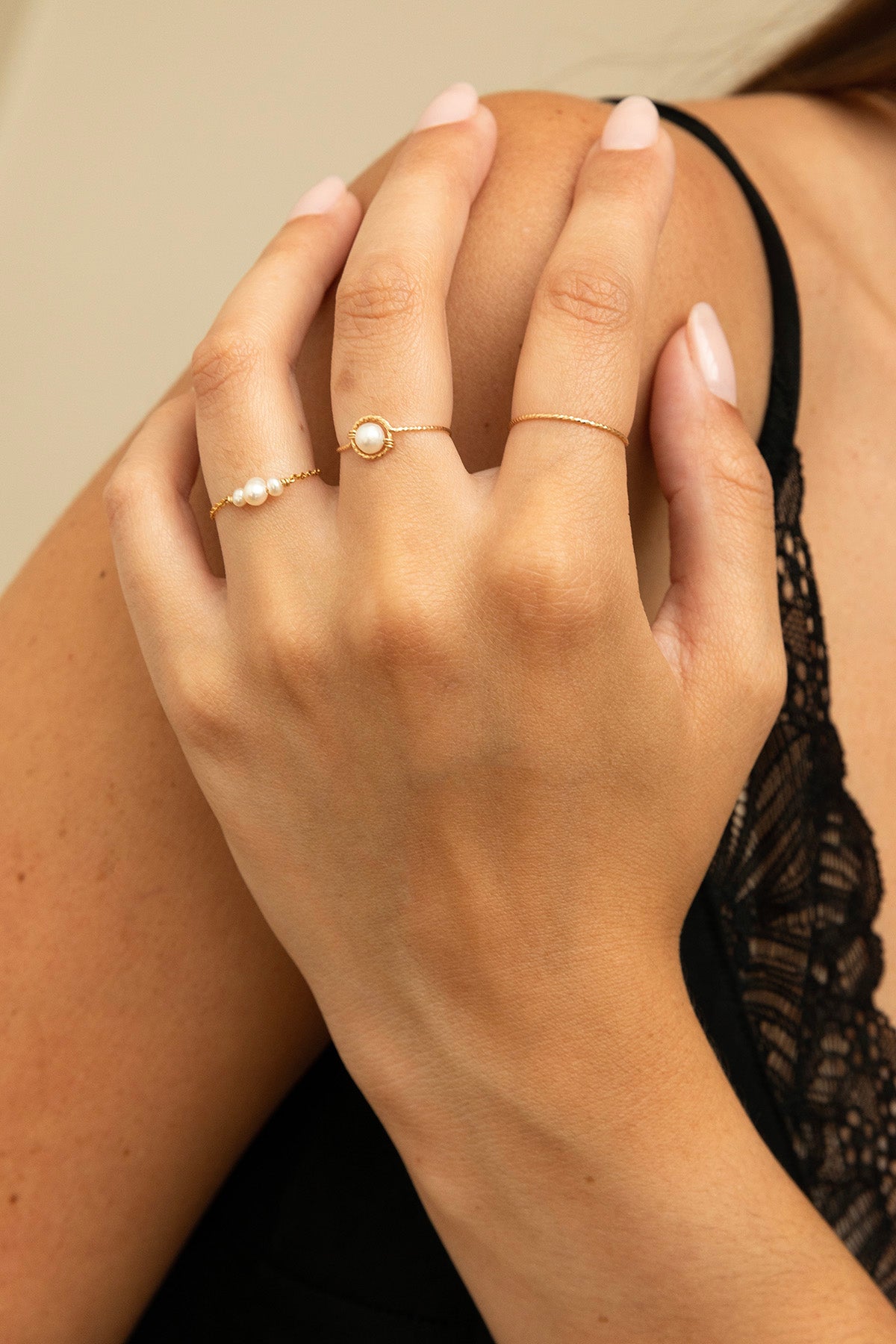 Chain Ring Chance - Pearl
