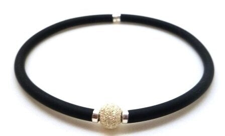 Minikarisma Black Diamond Silver Bracelet - Crystal