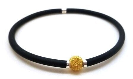 Minikarisma Black Diamond Silver Bracelet - Gold