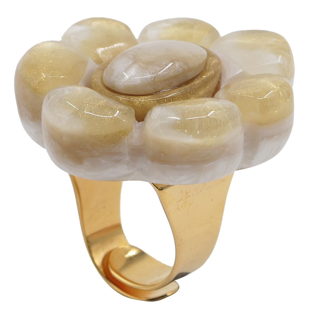 Daphne Flower Adjustable Ring