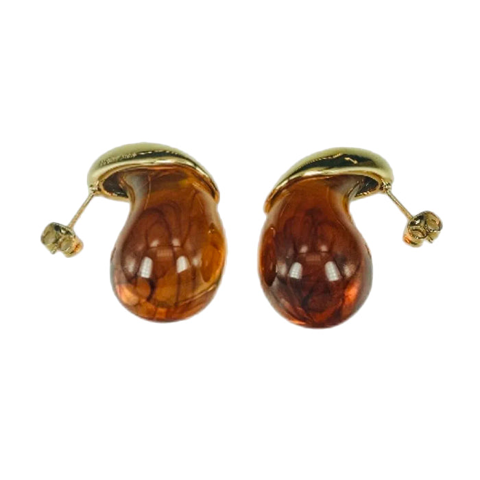 Teardrop Earrings Tortoise Shell