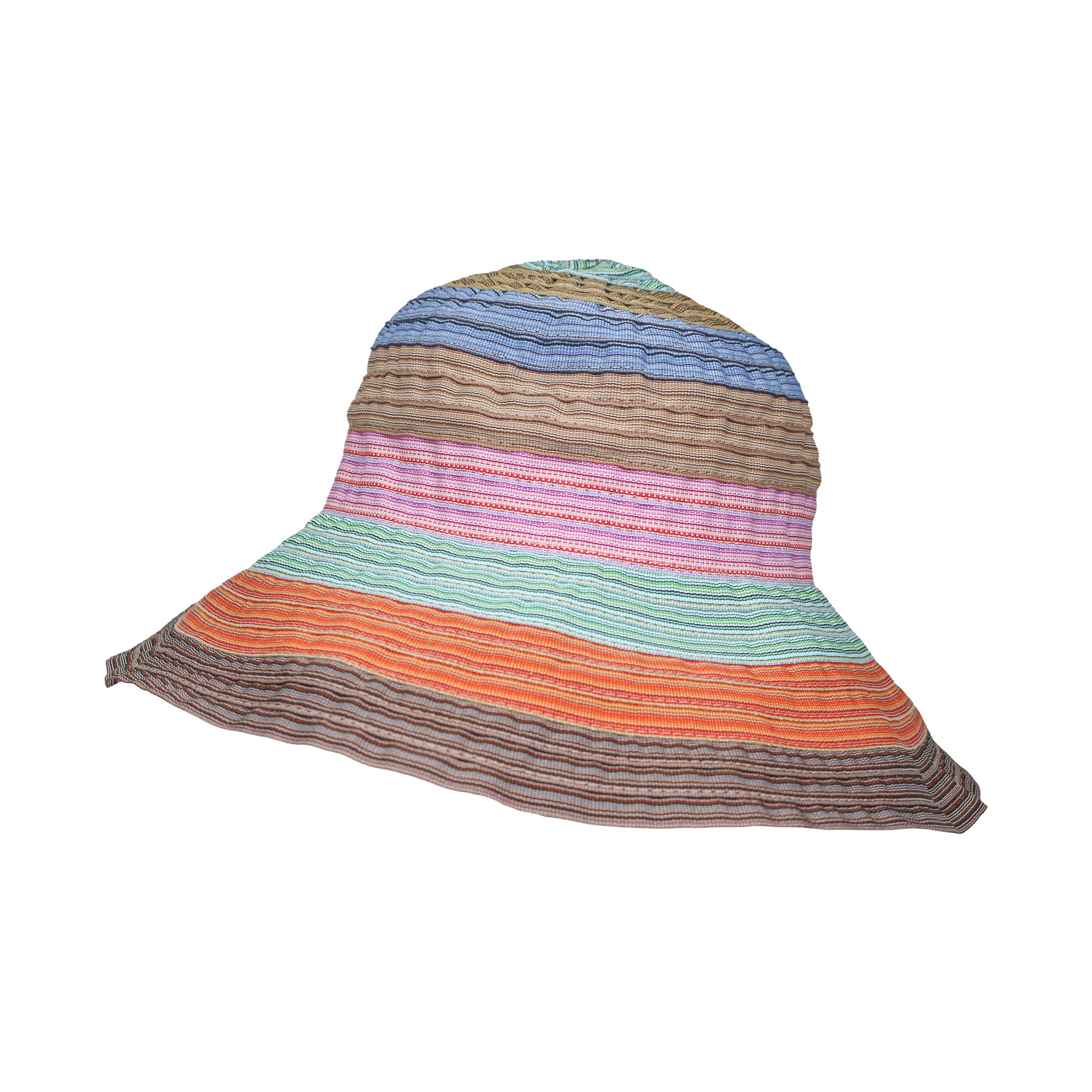 Multicolor Stripe Woven Hat 5643