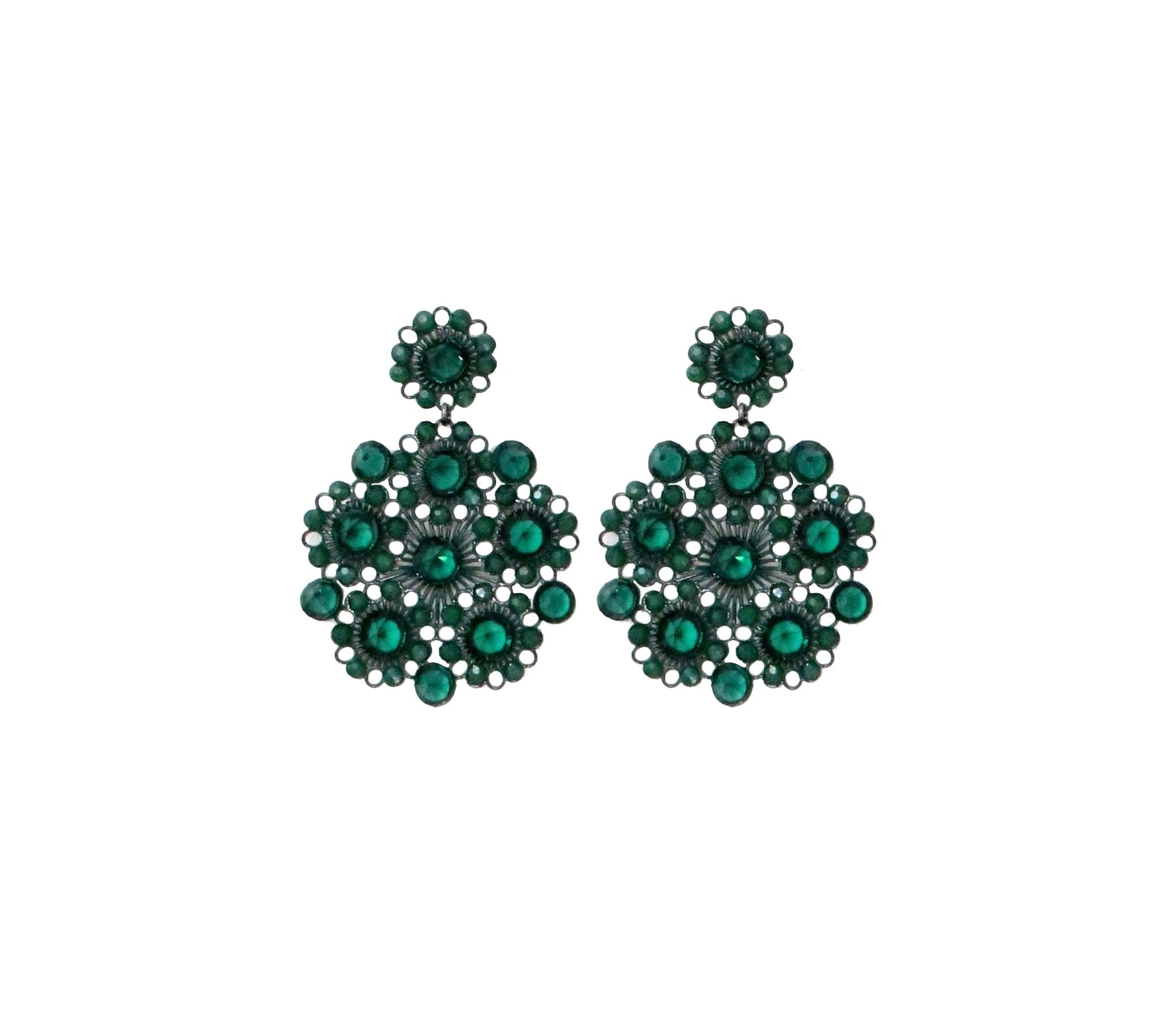 Earrings No 568 - Green