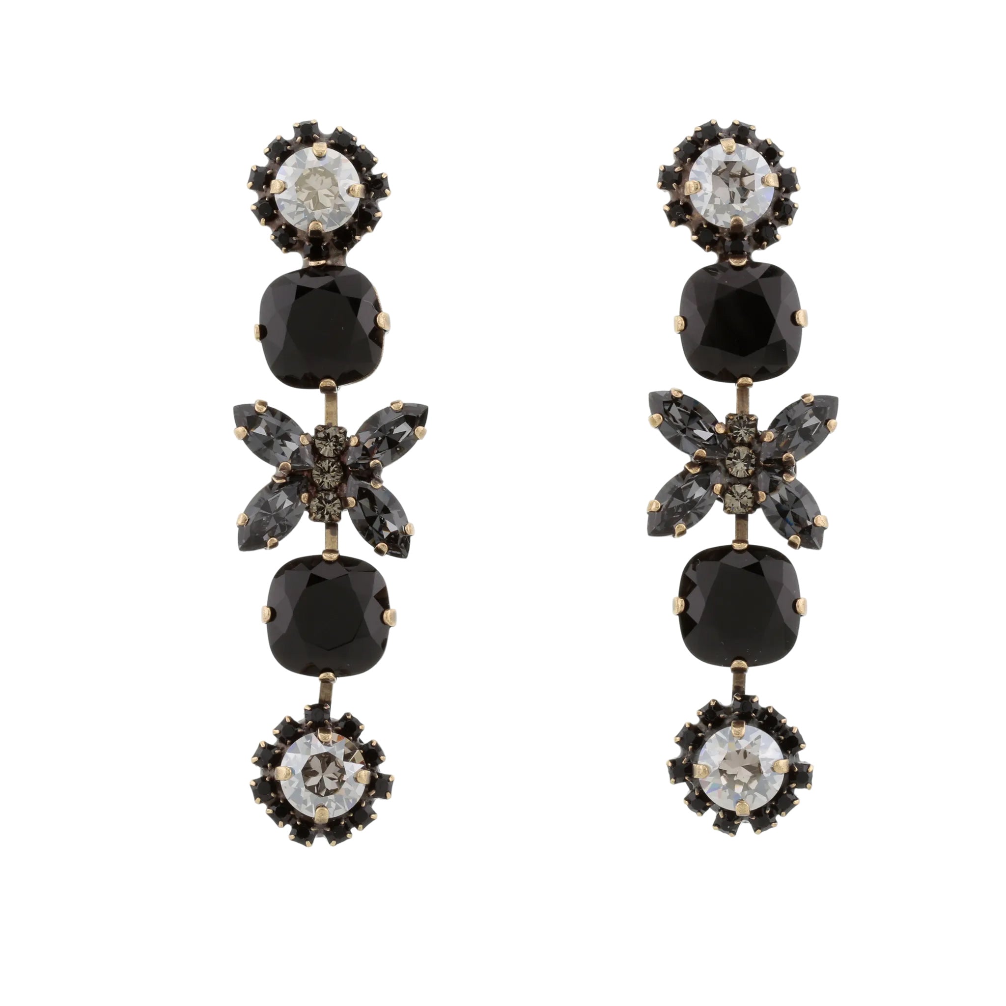 Earrings No 80036E31626 - Black Crystal