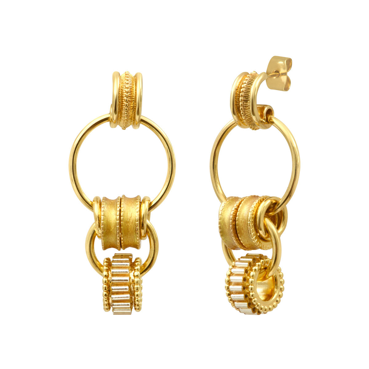 Alicudi pierced stud earrings