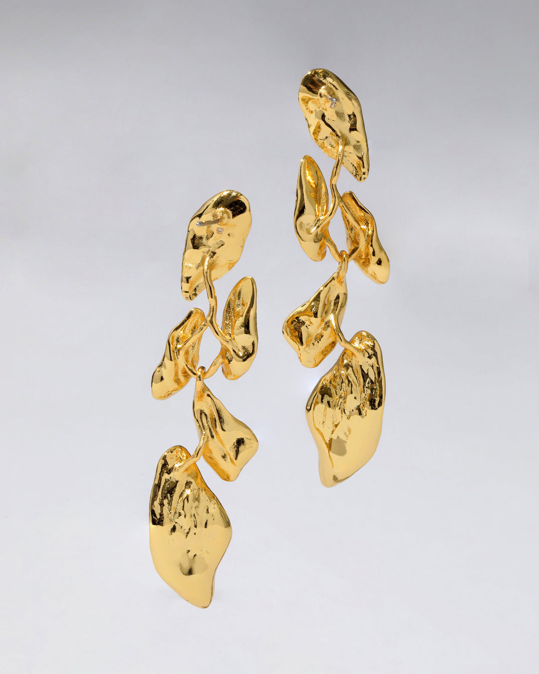 Mosaic Molten Gold Post Earring