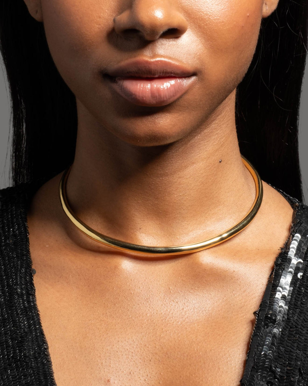 Thin Collar Necklace - Gold