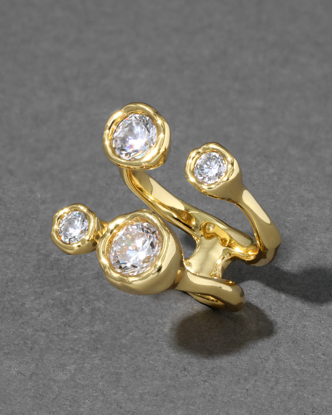 Asterales Gold Open Ring