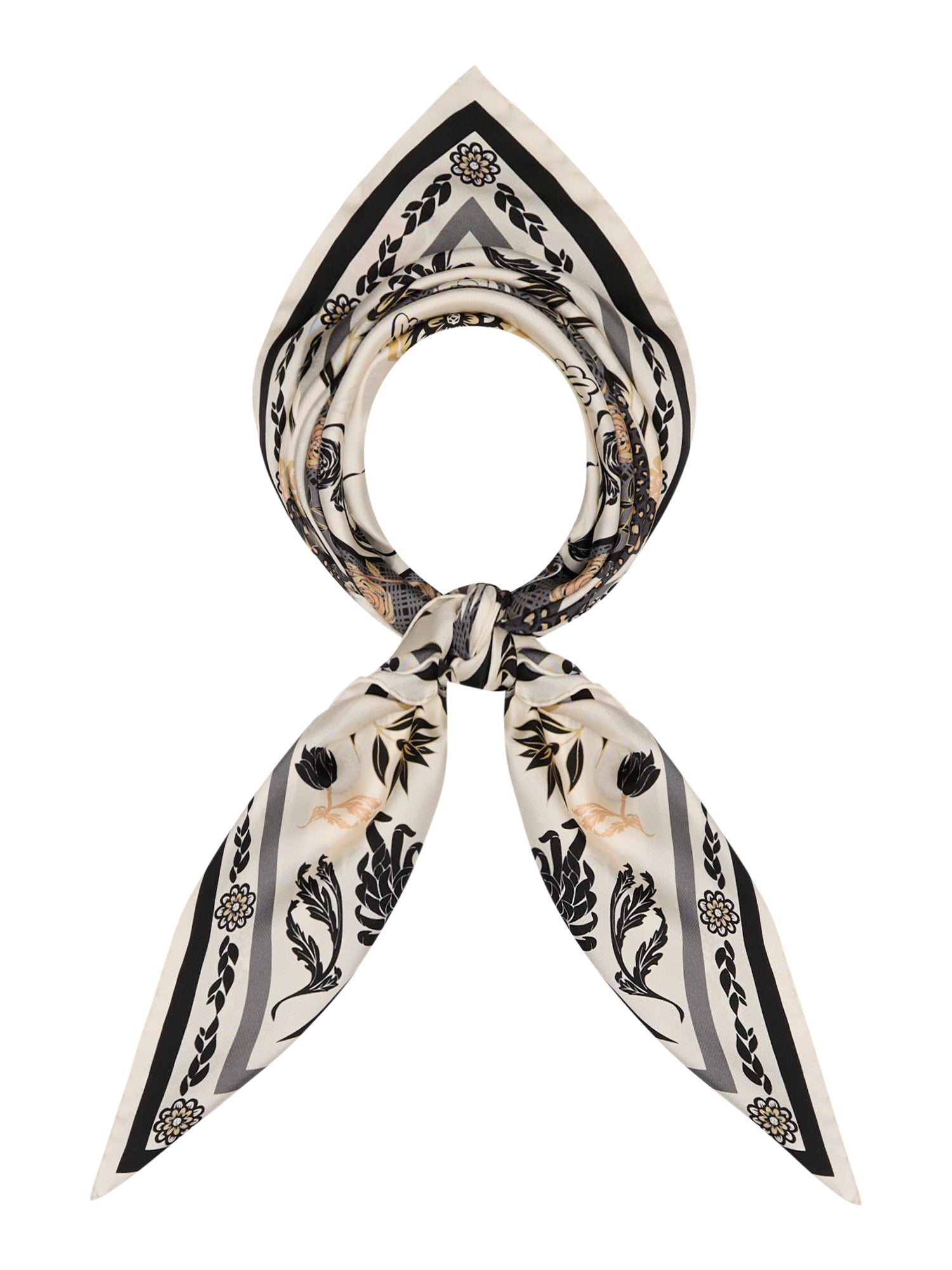 Silk 90x90 Square Scarf Panther Print