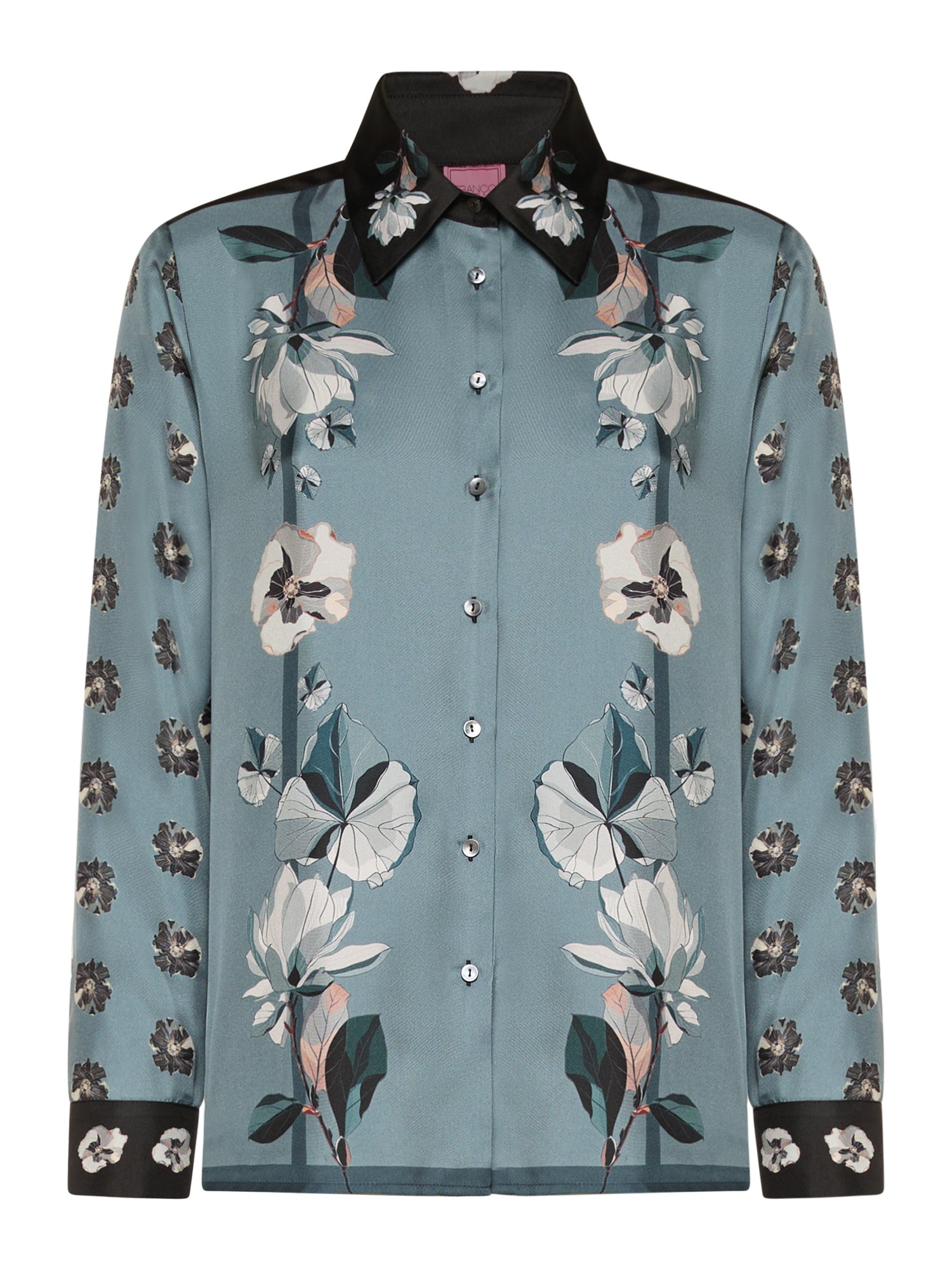 Silk Shirt Magnolia Print