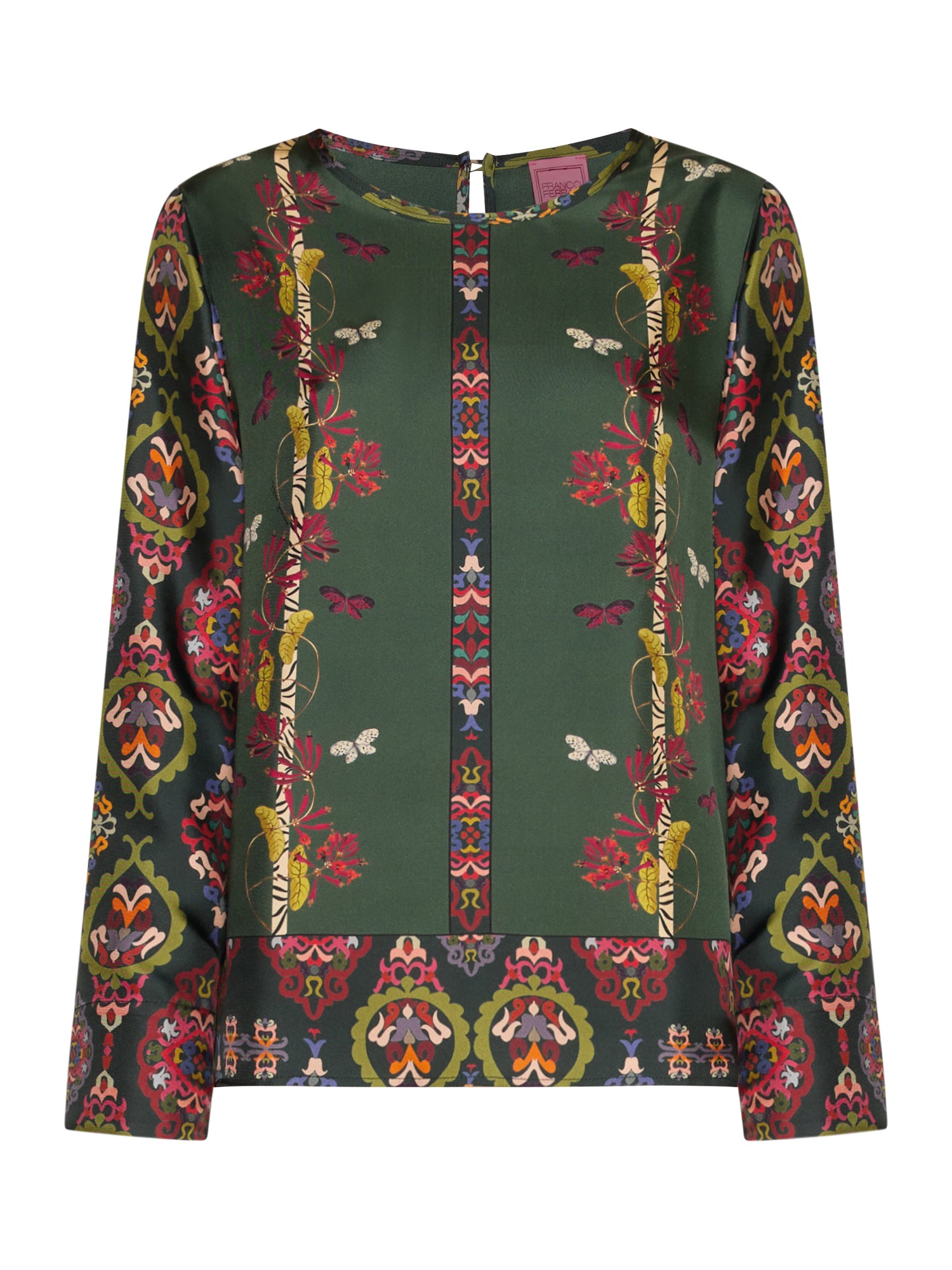 Silk Shirt Zebracactus Print