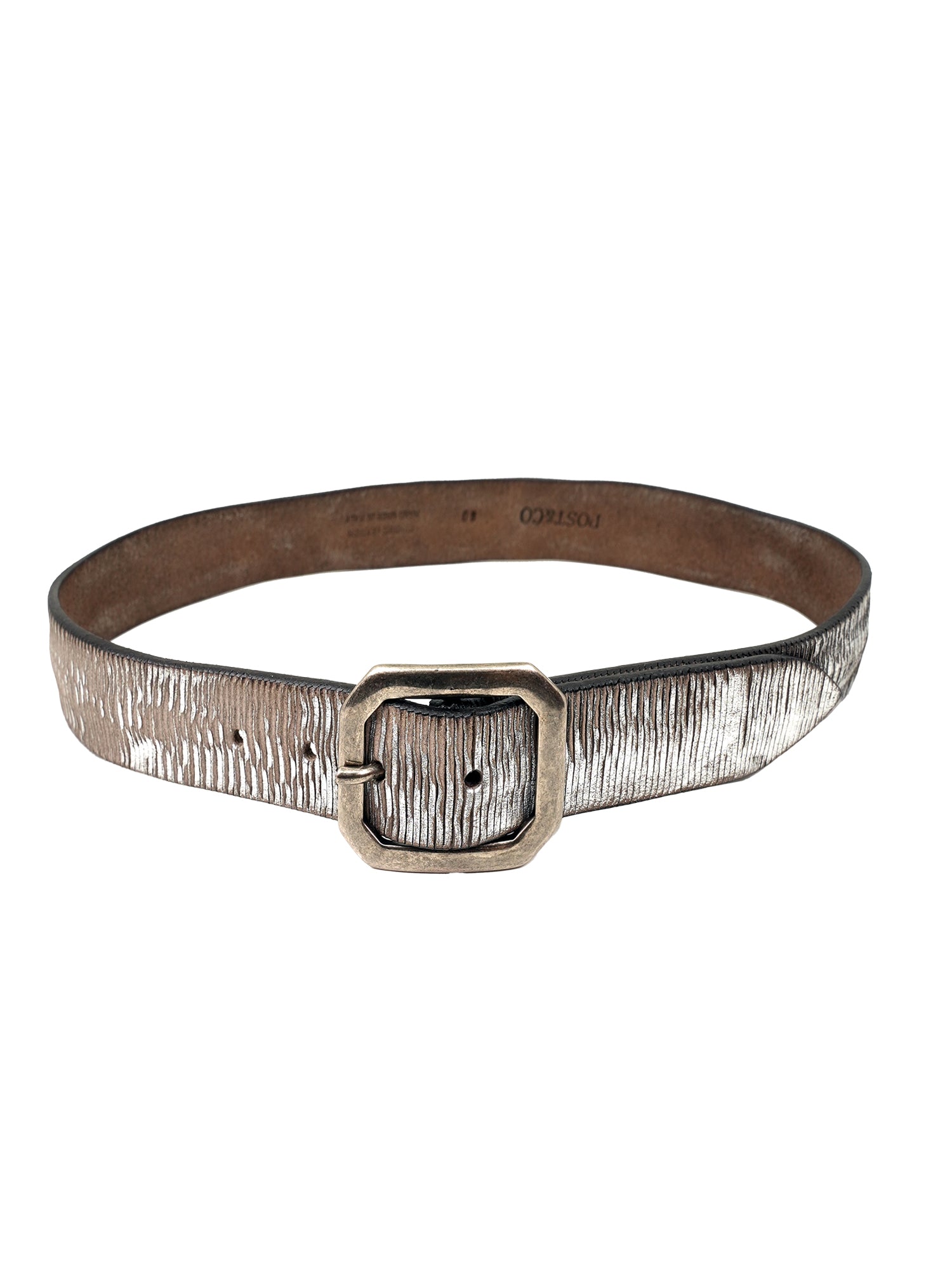 LEATHER BELT BLADE SILVER