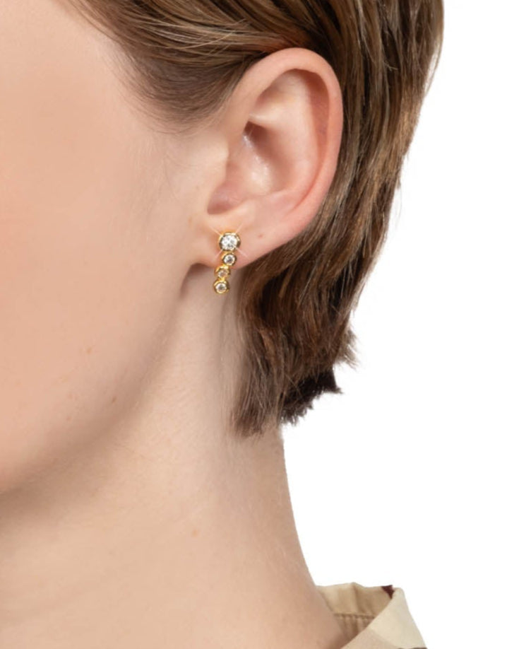 Asterales Gold Bar Earring