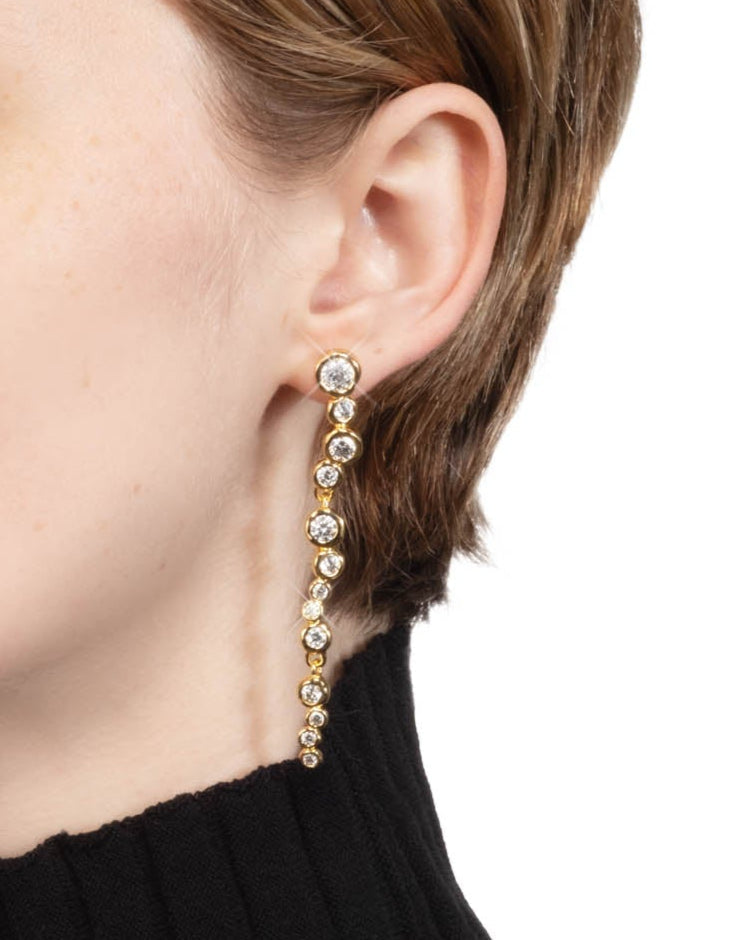 Asterales Gold Cascading Earring