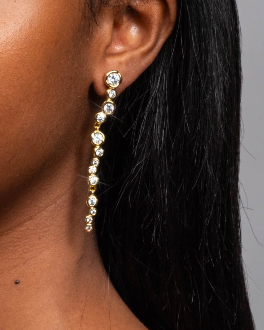 Asterales Gold Cascading Earring