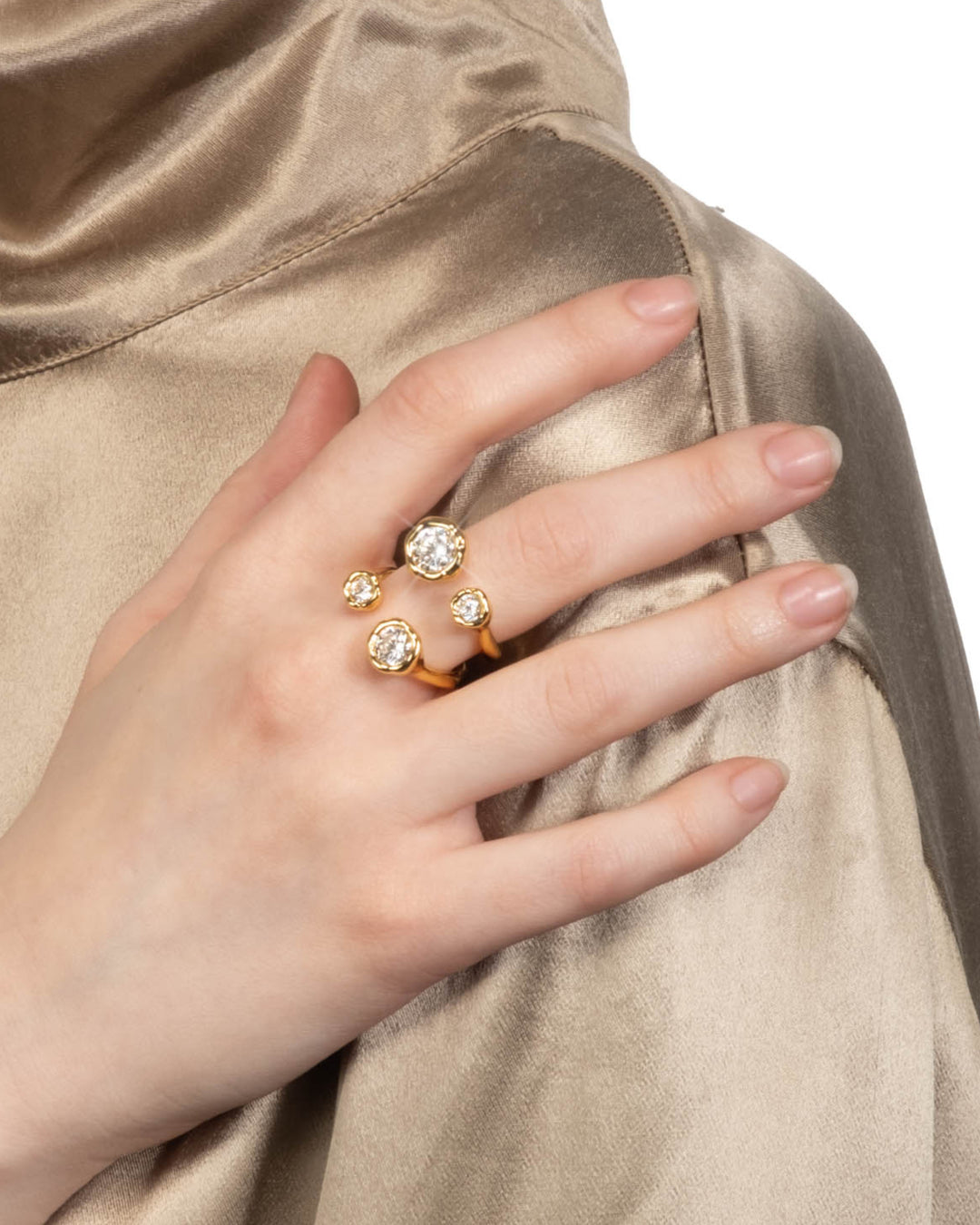 Asterales Gold Open Ring