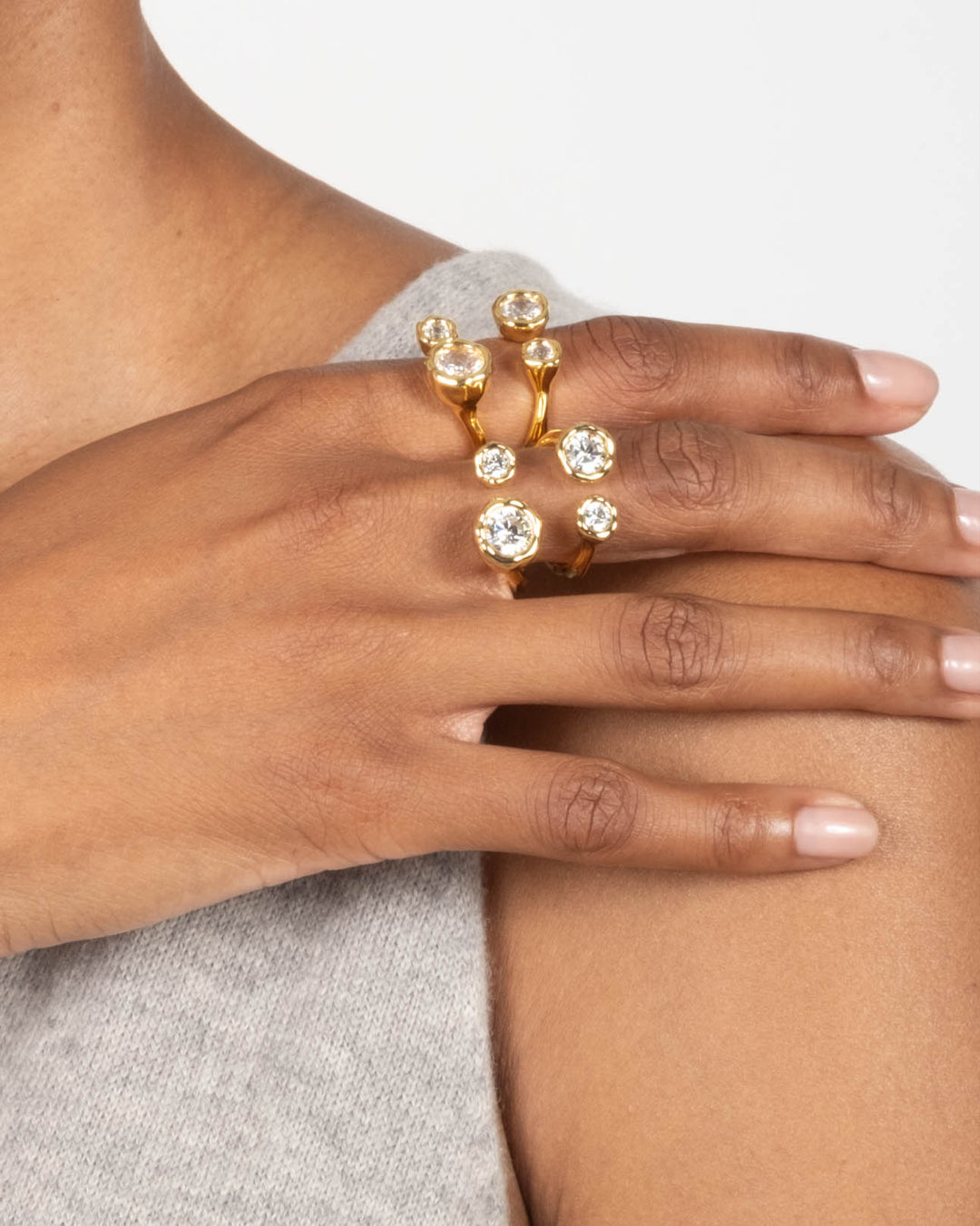 Asterales Gold Open Ring