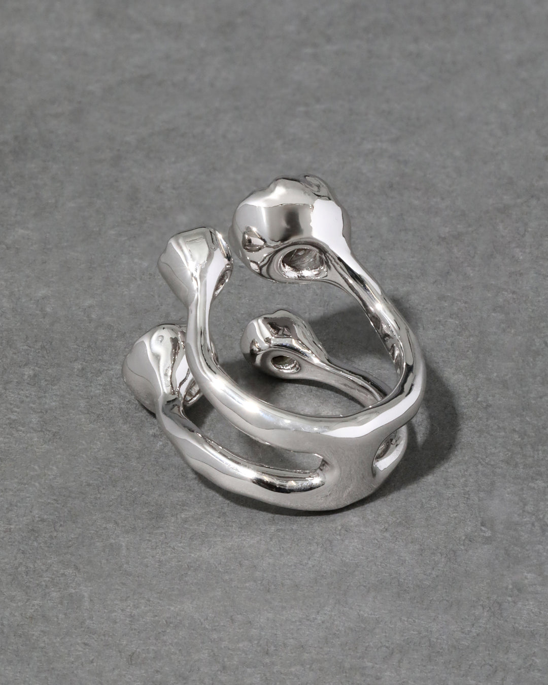 Asterales Silver Open Ring