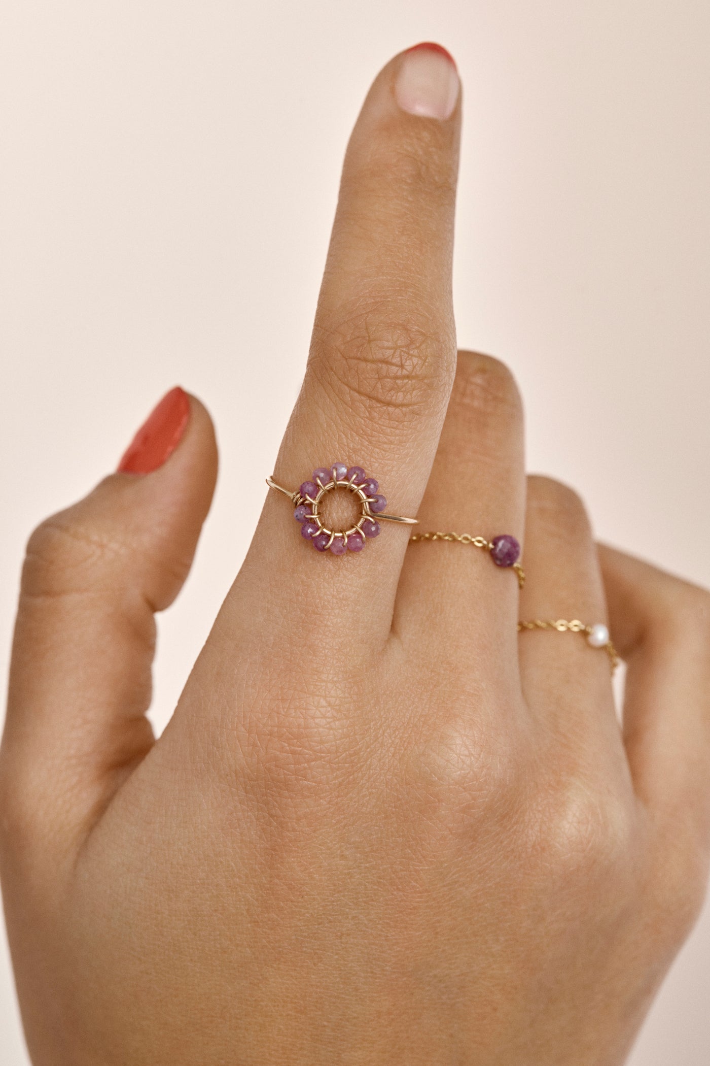 Ring Helios - Rubellite