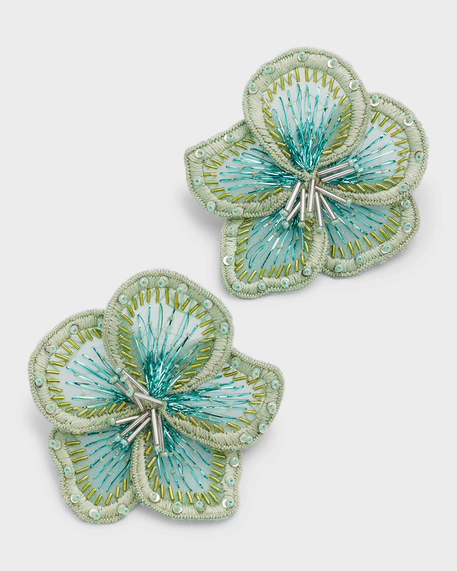Bailee Stud Earrings - Aqua