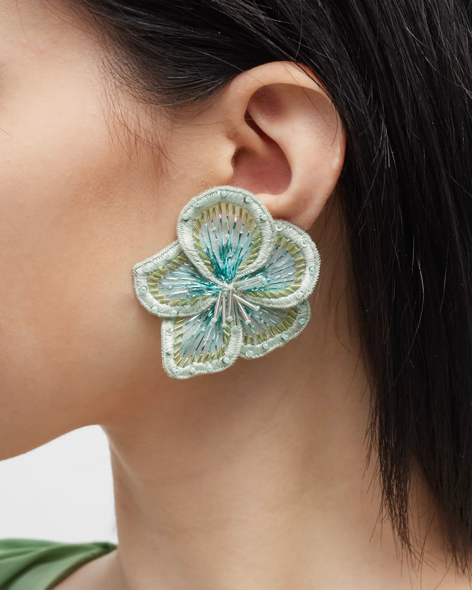 Bailee Stud Earrings - Aqua