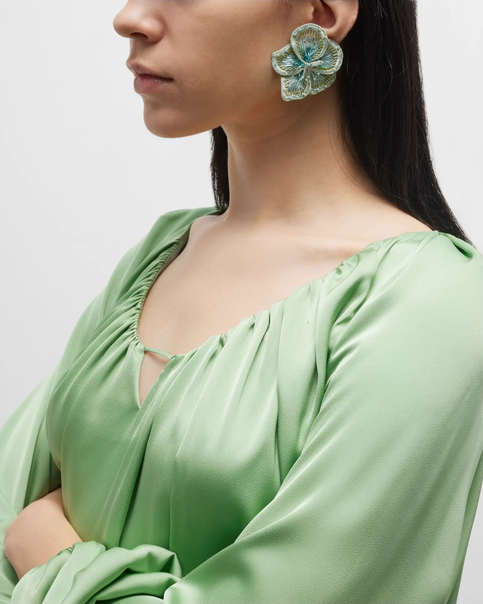 Bailee Stud Earrings - Aqua