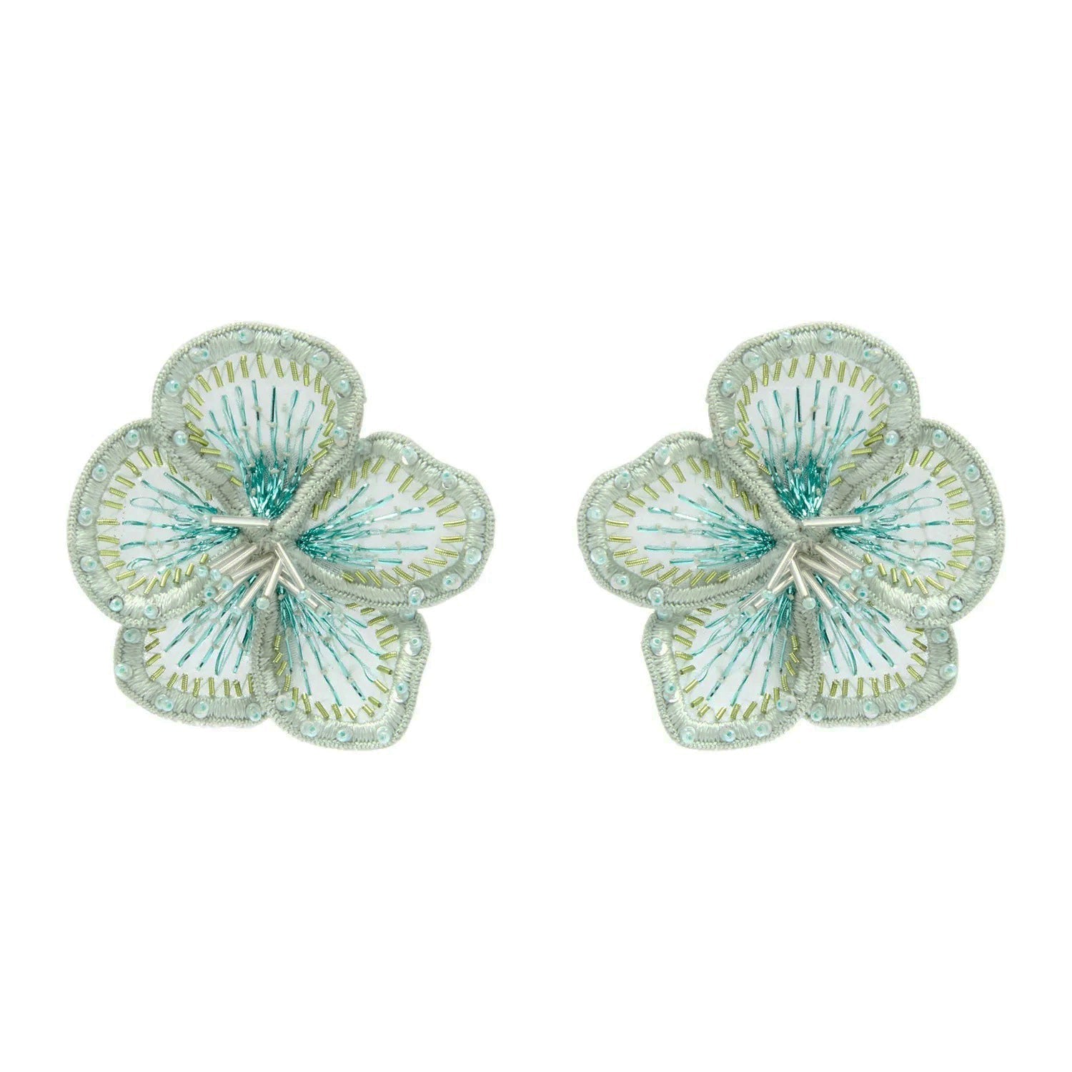 Bailee Stud Earrings - Aqua