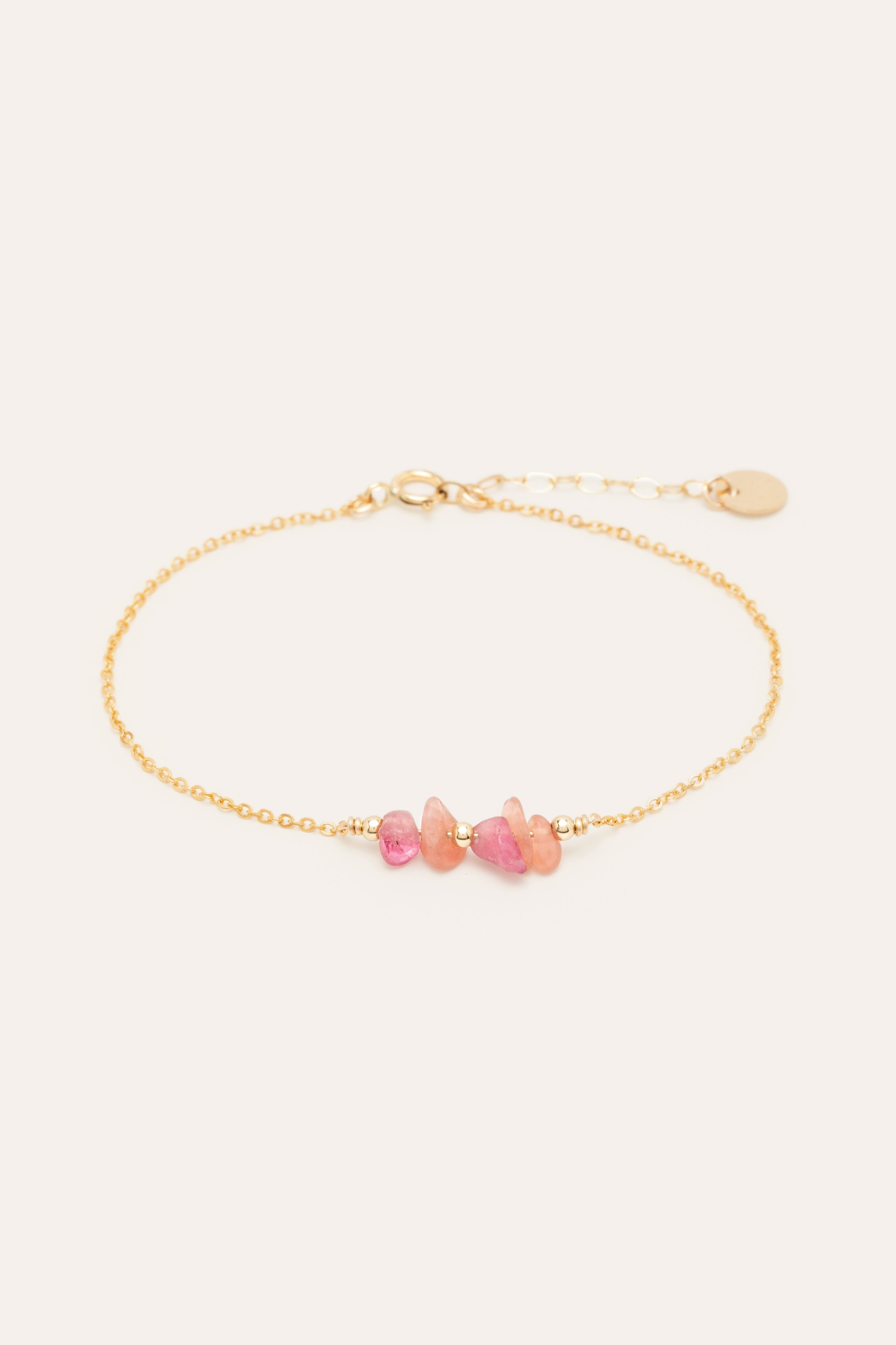 Bracelet Petale - Tourmaline & Rodhochrosite