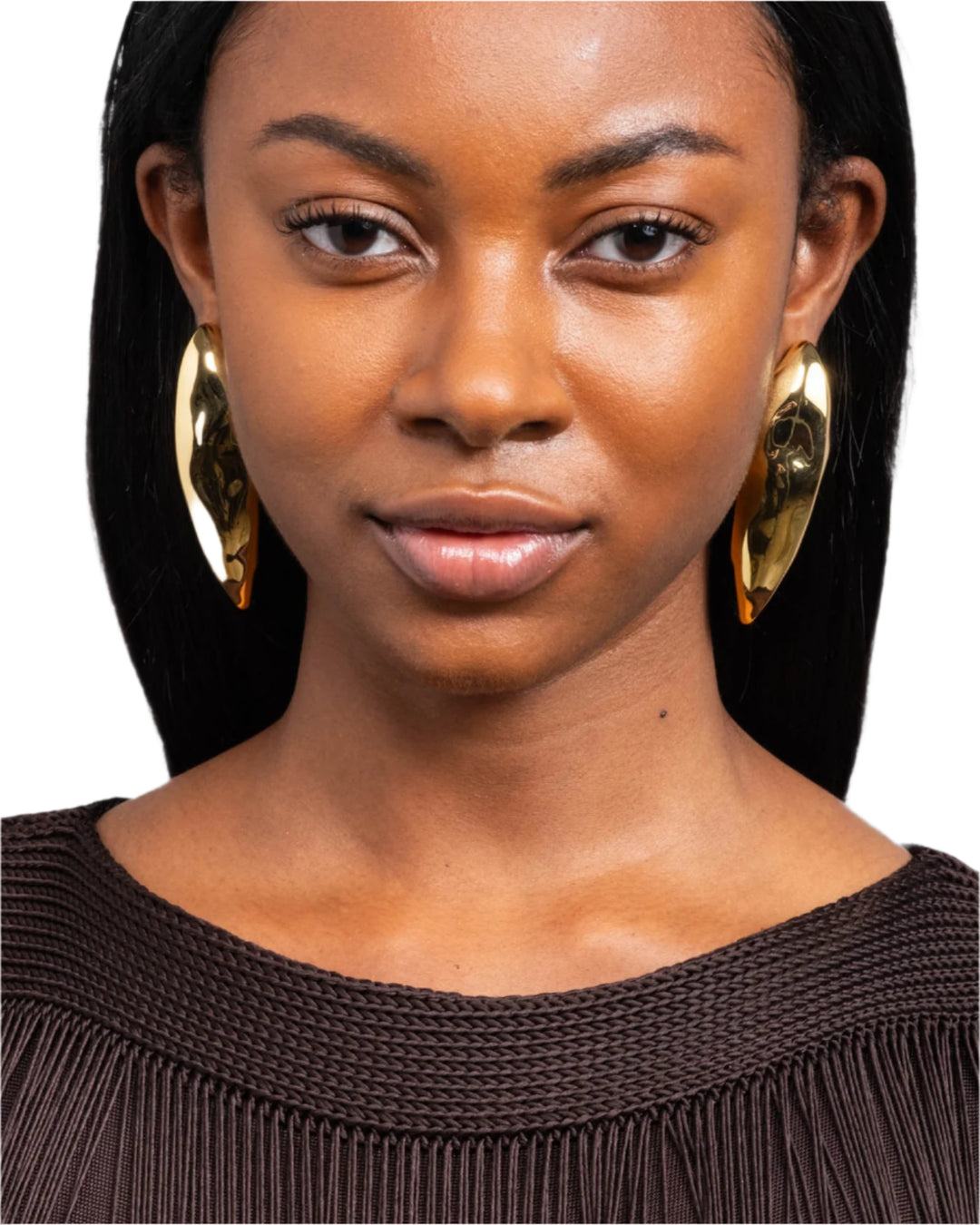 Brut Gold Armor Clip Earring