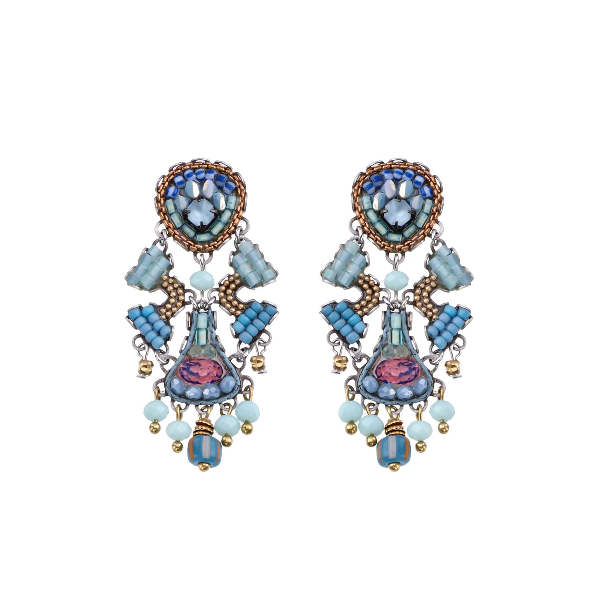 Chic Earrings Blue Bird Set, Crow