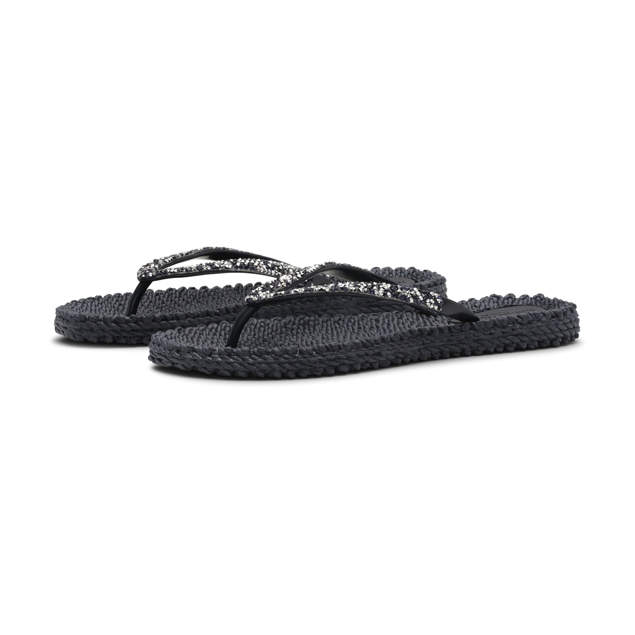 Flip Flop With Crystals - Dark Indigo