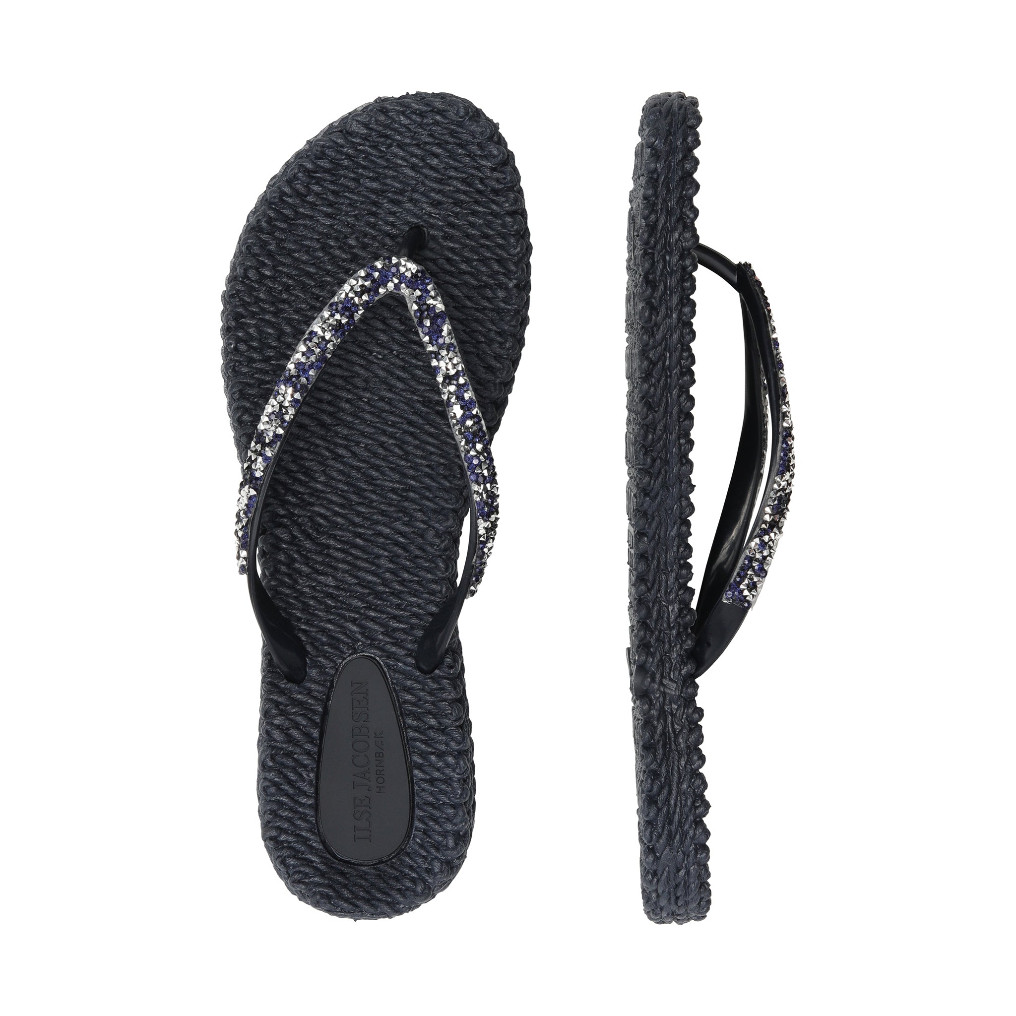Flip Flop With Crystals - Dark Indigo