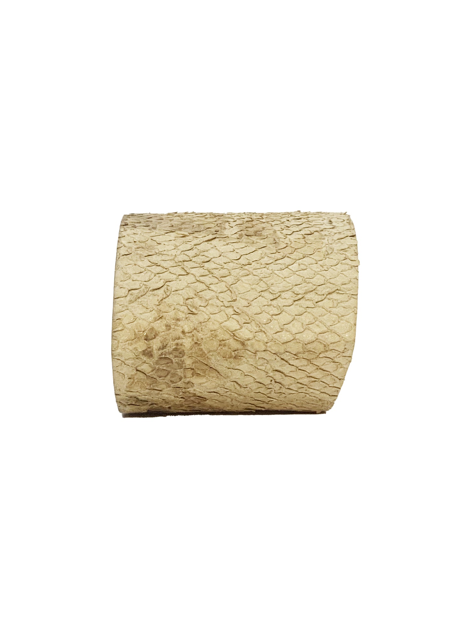 Leather & Wood Wide Cuff Bracelet - Tan
